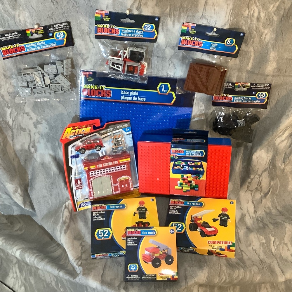 Make-It Block Set 269 pcs. Fire & Rescue Set. Compatible With All Leading Brands